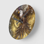 お洒落魅力的鷲 ラウンド壁時計 (傾斜)