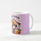 お洒落魔女アートの不気味お祝い コーヒーマグカップ (正面右)