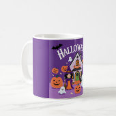 お洒落魔女アートの不気味お祝い コーヒーマグカップ (正面左)