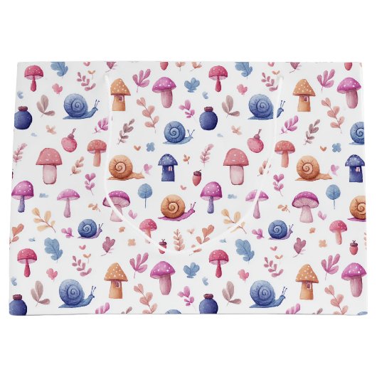 お洒落魔法ガーデンパターンラージ抱き枕 ラージペーパーバッグ (正面)