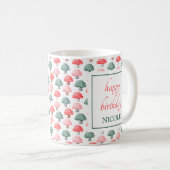 お洒落魔法キュートカラフルキノコ誕生日 コーヒーマグカップ (正面右)