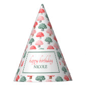 お洒落魔法キュートカラフルキノコ誕生日 パーティーハット (正面)