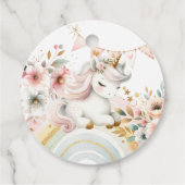 お洒落魔法ユニコーン子供の誕生日感謝していユー フェイバータグ (裏面)