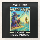 お洒落魚釣りウィザード ガラスコースター (正面)