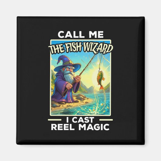 お洒落魚釣りウィザード マグネット (正面)