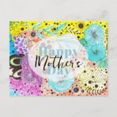 お洒落鮮やか芸術的フローラ母の日 ポストカード (正面)