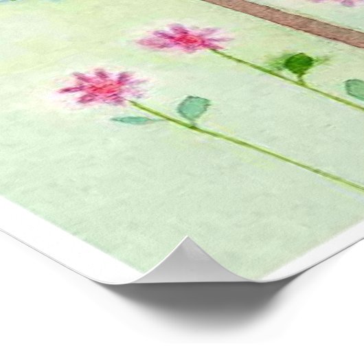 お洒落鳥の歌声 ポスター (角)