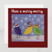 お洒落鳥/フラットホリデーカード シーズンカード (正面/裏面)