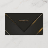 お洒落黒と金ゴールド 名刺 (裏面)