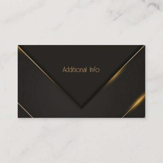 お洒落黒と金ゴールド 名刺 (裏面)