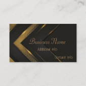 お洒落黒と金ゴールド 名刺 (正面)
