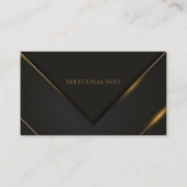 お洒落黒と金ゴールド 名刺 (裏面)