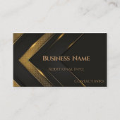 お洒落黒と金ゴールド 名刺 (正面)