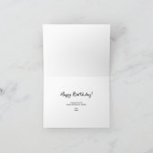 お洒落黒のフレームとスクリプト | ハッピーバースデー カード (内部)