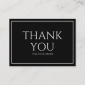 お洒落黒ロモダンゴ企業のロありがとう 名刺 (正面)