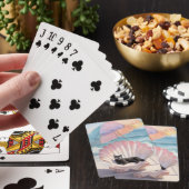 お洒落黒猫ビーチトート トランプ (インサイチュ)