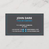 お洒落黒(ワールドマップあり) 名刺 (裏面)