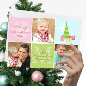 お洒落3フォトピンク&パステル シーズンカード