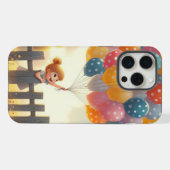 お洒落/かわいいバルーンガールアート iPhoneケース (裏面横)