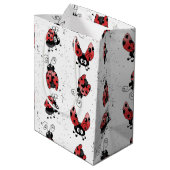 お洒落（ばちゃばちゃ）跳ねるのラディバ絵を描グ ミディアムペーパーバッグ (裏面アングル)