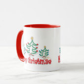 「お洒落」クリスマスの木 マグカップ (正面左)