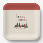 お洒落 |クリスマスパーティー紙プレート ペーパープレート (正面)