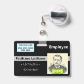 お洒落、コンテンポラリー従業員IDバッジ バッジ (Back with Retractable)