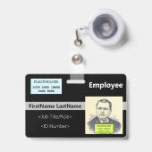 お洒落、コンテンポラリー従業員IDバッジ バッジ (Front with Retractable)