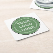 お洒落、コンテンポラリー研磨、カスタマイズ可能。 スクエアペーパーコースター (アングル)