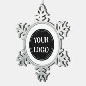 お洒落、コンテンポラリー研磨、カスタマイズ可能 スノーフレークピューターオーナメント (右)