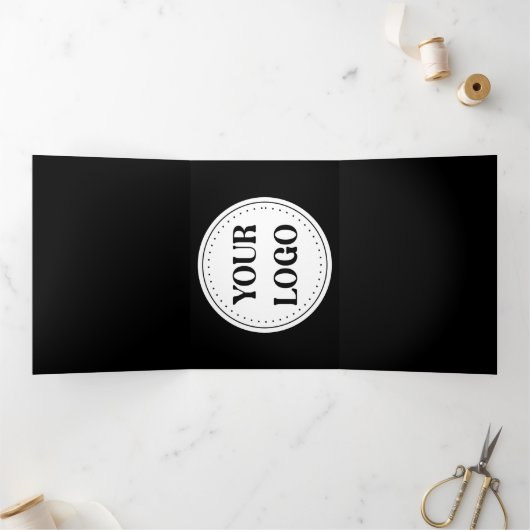 お洒落、コンテンポラリー研磨、カスタマイズ可能。 三つ折り招待状 (内部)