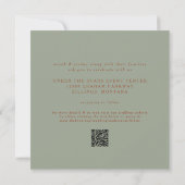 お洒落&シンプルセージ&テラコッタスクエア結婚ズ 招待状 (裏面)