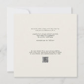 お洒落&シンプルベージュモダンスクエア結婚ズ 招待状 (裏面)