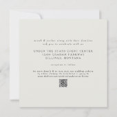 お洒落&シンプルベージュモダンスクエア結婚ズ 招待状 (裏面)