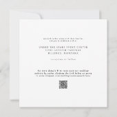 お洒落&シンプルモダンB/Wスクエア結婚のIII 招待状 (裏面)