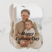 お洒落&シンプルFather's Day Card – テキストの追加 (正面/裏面)