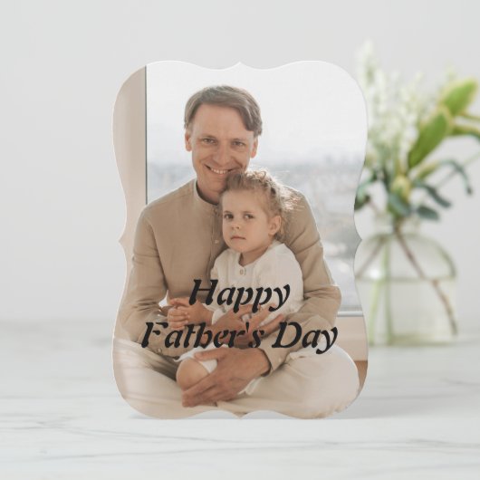 お洒落&シンプルFather's Day Card – テキストの追加 (スタンド正面)