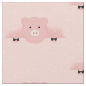 お洒落&ピファンシーックピッグかわいい農場動物 ファブリック (クローズアップ)
