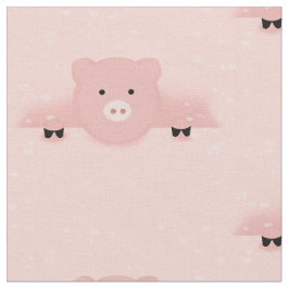 お洒落&ピファンシーックピッグかわいい農場動物 ファブリック