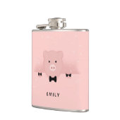 お洒落&ピファンシーックピッグかわいい農場動物 フラスク (左)