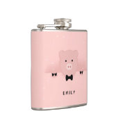 お洒落&ピファンシーックピッグかわいい農場動物 フラスク (右)