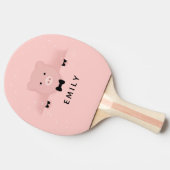 お洒落&ピファンシーックピッグかわいい農場動物 卓球ラケット (横)