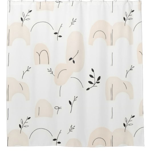 お洒落&ミニマモダンリストシャワーカーテン シャワーカーテン (正面)