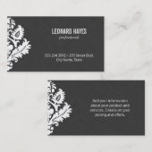 お洒落 |リネン |要素 名刺 (正面/裏面)