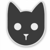 お洒落&不気味黒猫ヘッド シール (正面)