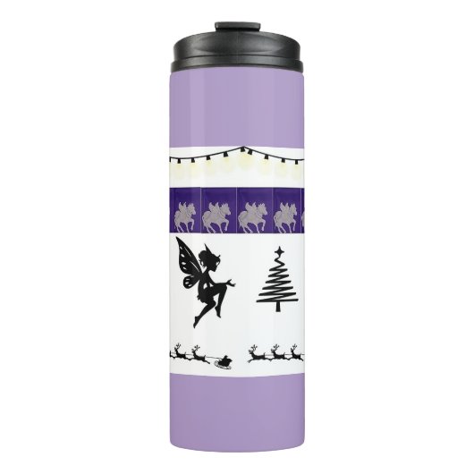 お洒落，妖精，サンタ，ストリングライト，雪 タンブラー (正面)