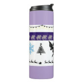 お洒落，妖精，サンタ，ストリングライト，雪 タンブラー (回転左)