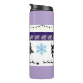 お洒落，妖精，サンタ，ストリングライト，雪 タンブラー (回転右)