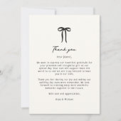お洒落、手引き弓の結婚サンキューカード セーブザデート (正面)