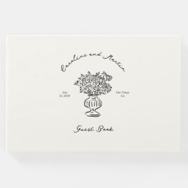 お洒落、手描き結婚の ゲストブック